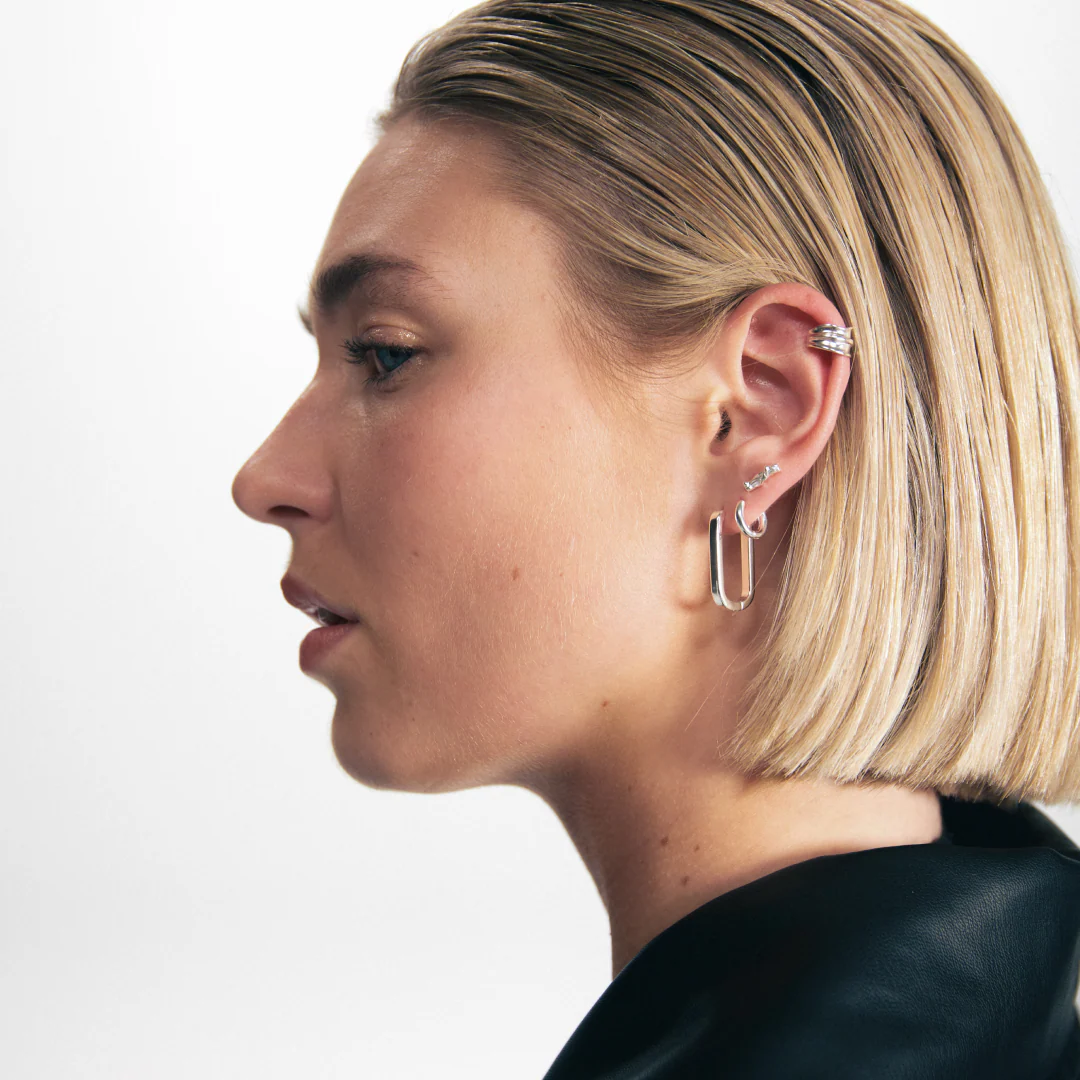 Ella Hoops Silver - Image 5